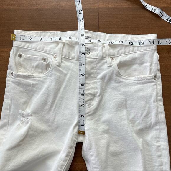 Moussy Vintage | Women’s Velma White Destroyed High-Waist Skinny Jeans Denim 27 - Picture 11 of 12